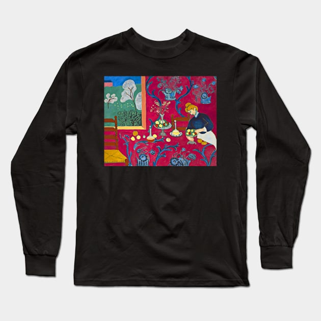 Henri Matisse Harmony in Red Art Print 1908 Fauvism Modern Art French Artist Graphic Poster Long Sleeve T-Shirt by ZiggyPrint